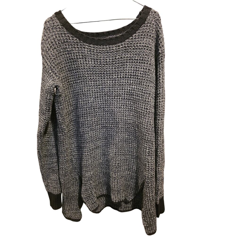 Kaisley Lagen Look Knit Sweater M Womens Gray‎ Zipper Detail Long Sleeve Classic